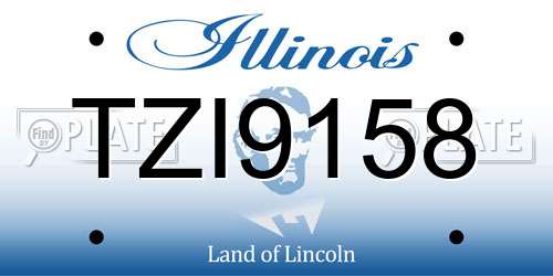 TZI9158 Illinois License Plate