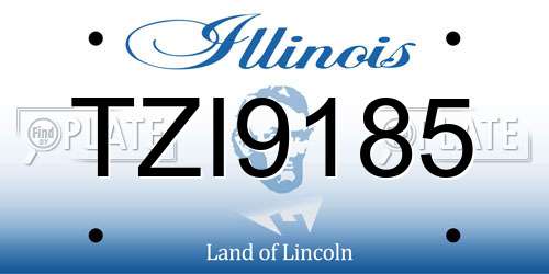 TZI9185 Illinois License Plate