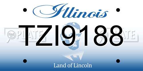 TZI9188 Illinois License Plate