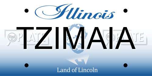 TZIMAIA Illinois License Plate