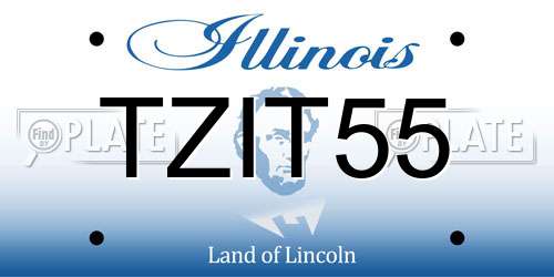 TZIT55 Illinois License Plate