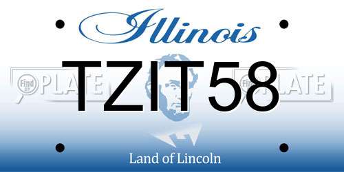 TZIT58 Illinois License Plate