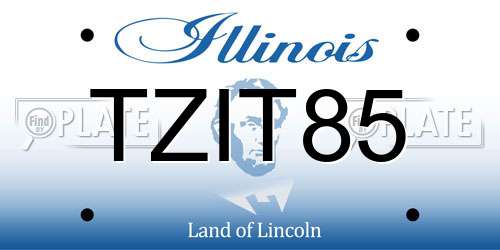 TZIT85 Illinois License Plate