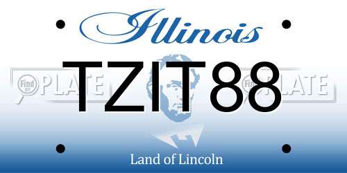 TZIT88 Illinois License Plate