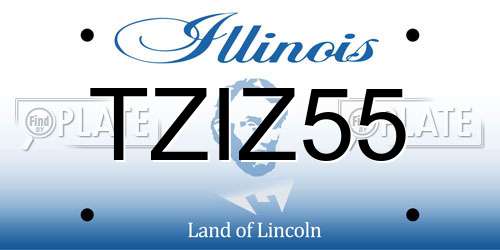 TZIZ55 Illinois License Plate