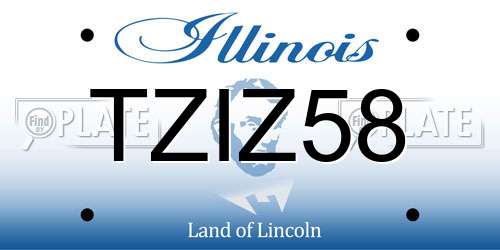 TZIZ58 Illinois License Plate