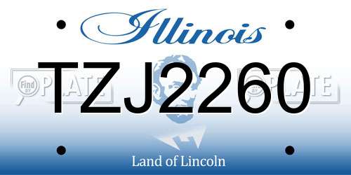 TZJ2260 Illinois License Plate