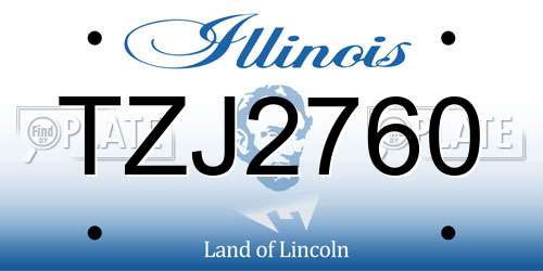 TZJ2760 Illinois License Plate