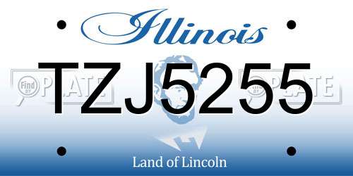TZJ5255 Illinois License Plate