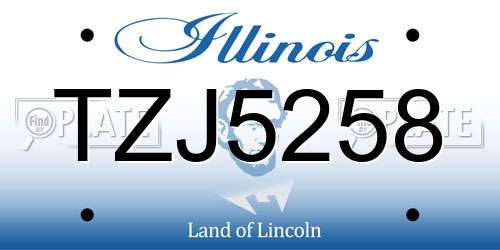 TZJ5258 Illinois License Plate