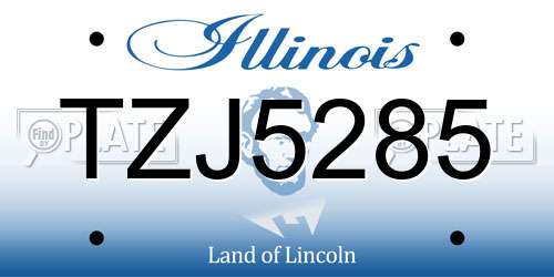 TZJ5285 Illinois License Plate