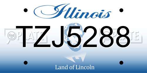 TZJ5288 Illinois License Plate