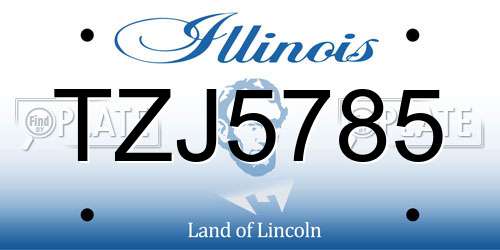 TZJ5785 Illinois License Plate