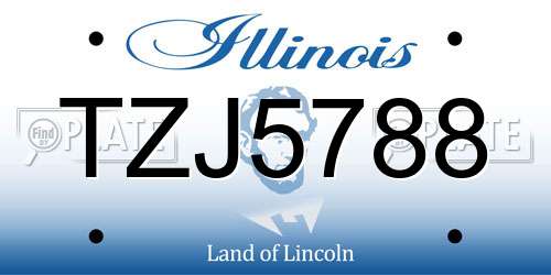 TZJ5788 Illinois License Plate