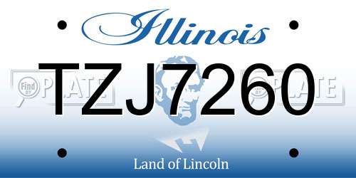 TZJ7260 Illinois License Plate