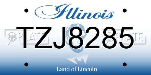 TZJ8285 Illinois License Plate