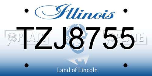 TZJ8755 Illinois License Plate