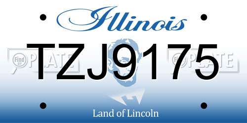 TZJ9175 Illinois License Plate