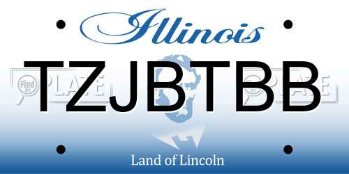TZJBTBB Illinois License Plate