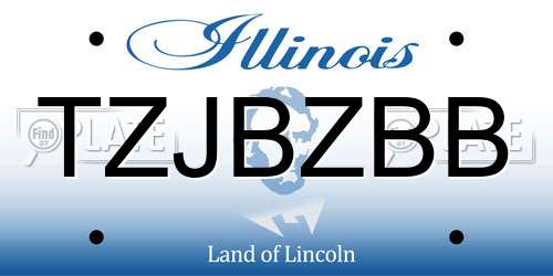 TZJBZBB Illinois License Plate