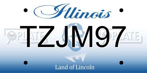 TZJM97 Illinois License Plate