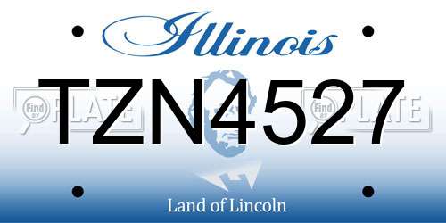 TZN4527 Illinois License Plate