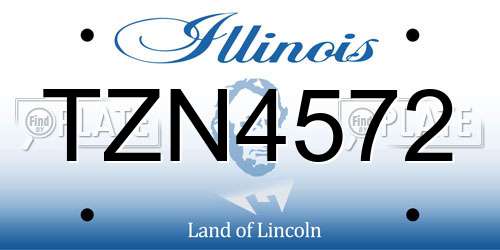 TZN4572 Illinois License Plate