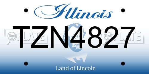 TZN4827 Illinois License Plate