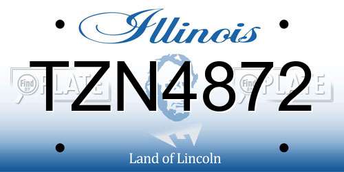 TZN4872 Illinois License Plate