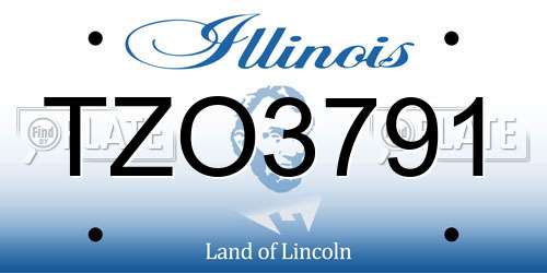 TZO3791 Illinois License Plate