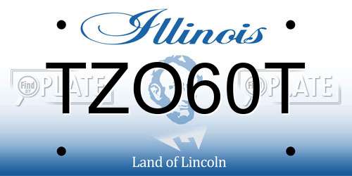 TZO60T Illinois License Plate
