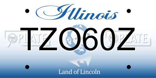 TZO60Z Illinois License Plate