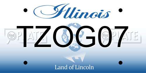 TZOG07 Illinois License Plate
