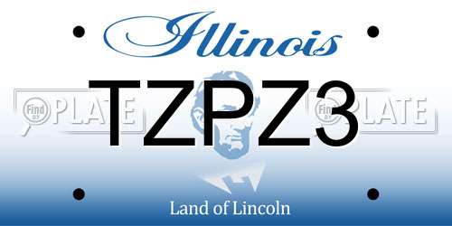 TZPZ3 Illinois License Plate