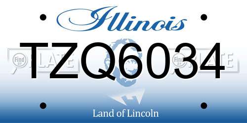TZQ6034 Illinois License Plate