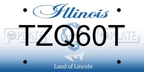 TZQ60T Illinois License Plate