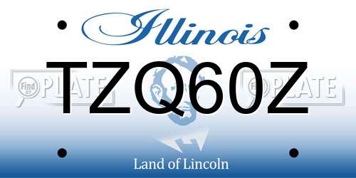 TZQ60Z Illinois License Plate
