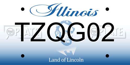 TZQG02 Illinois License Plate