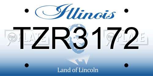 TZR3172 Illinois License Plate