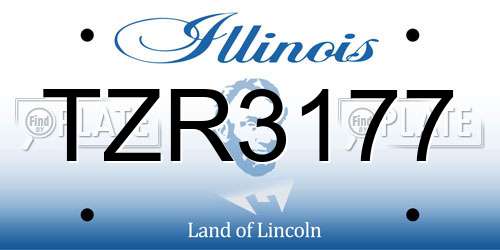 TZR3177 Illinois License Plate