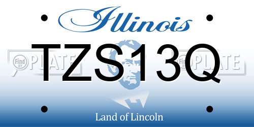 TZS13Q Illinois License Plate