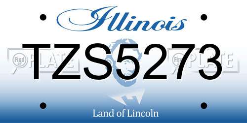 TZS5273 Illinois License Plate