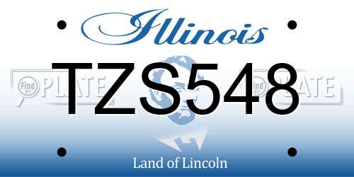 TZS548 Illinois License Plate