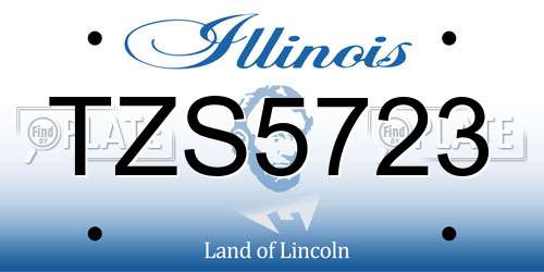 TZS5723 Illinois License Plate