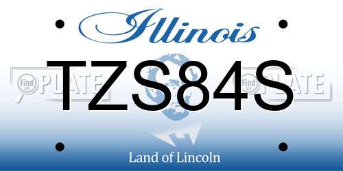 TZS84S Illinois License Plate