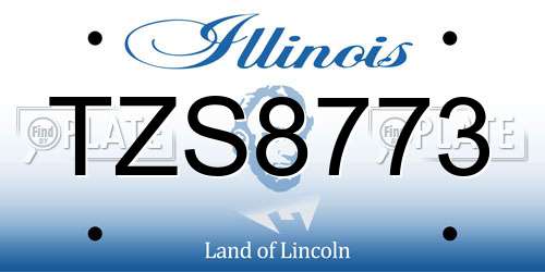TZS8773 Illinois License Plate