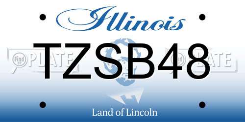 TZSB48 Illinois License Plate