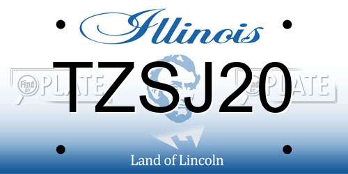 TZSJ20 Illinois License Plate