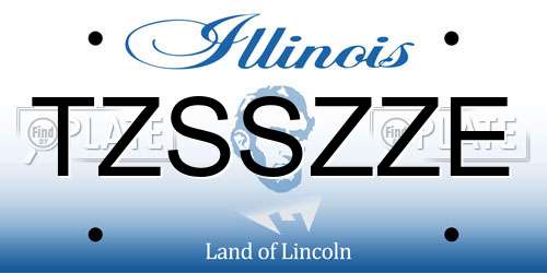 TZSSZZE Illinois License Plate