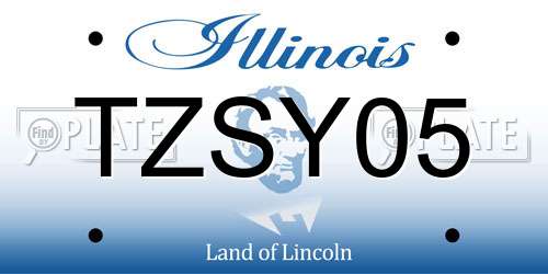 TZSY05 Illinois License Plate